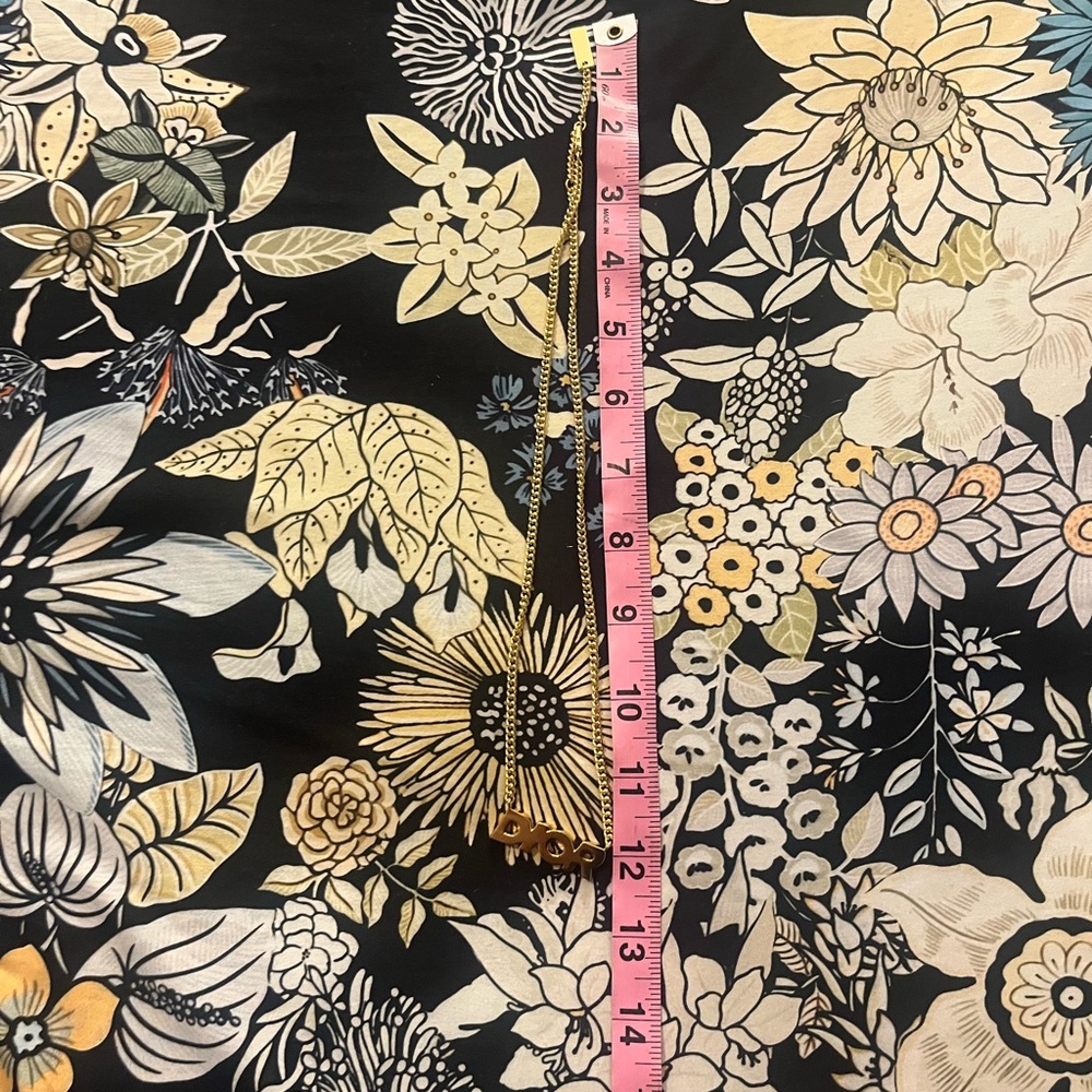 Christian Dior Gold Plated Logo Necklace Adjustable Chain Dior Letter Pendant - Picture 9 of 9